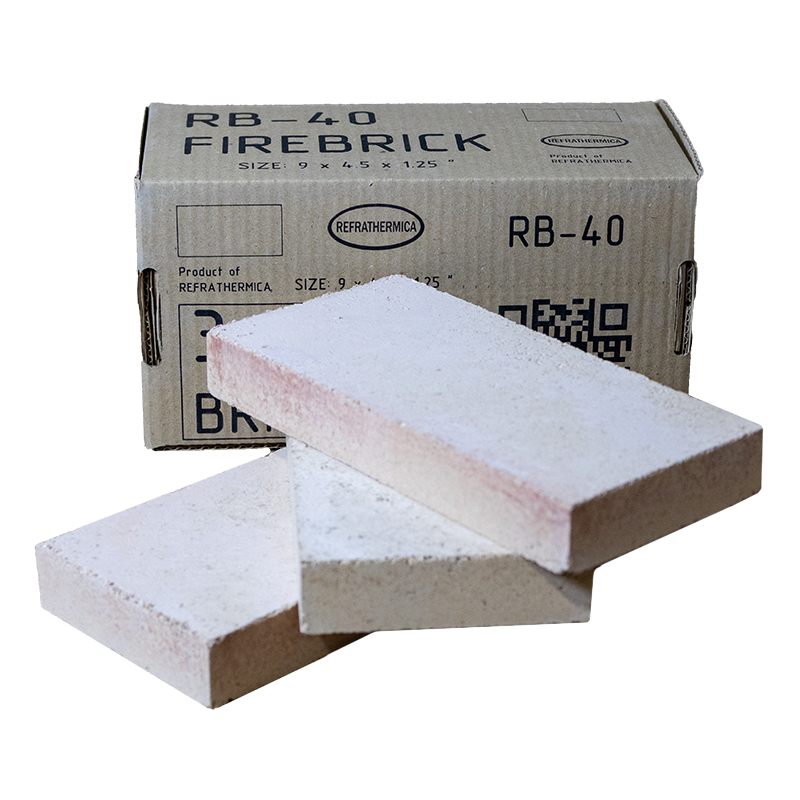 RTH-USA RB-40 Fireclay Refractory Bricks (box of 3)