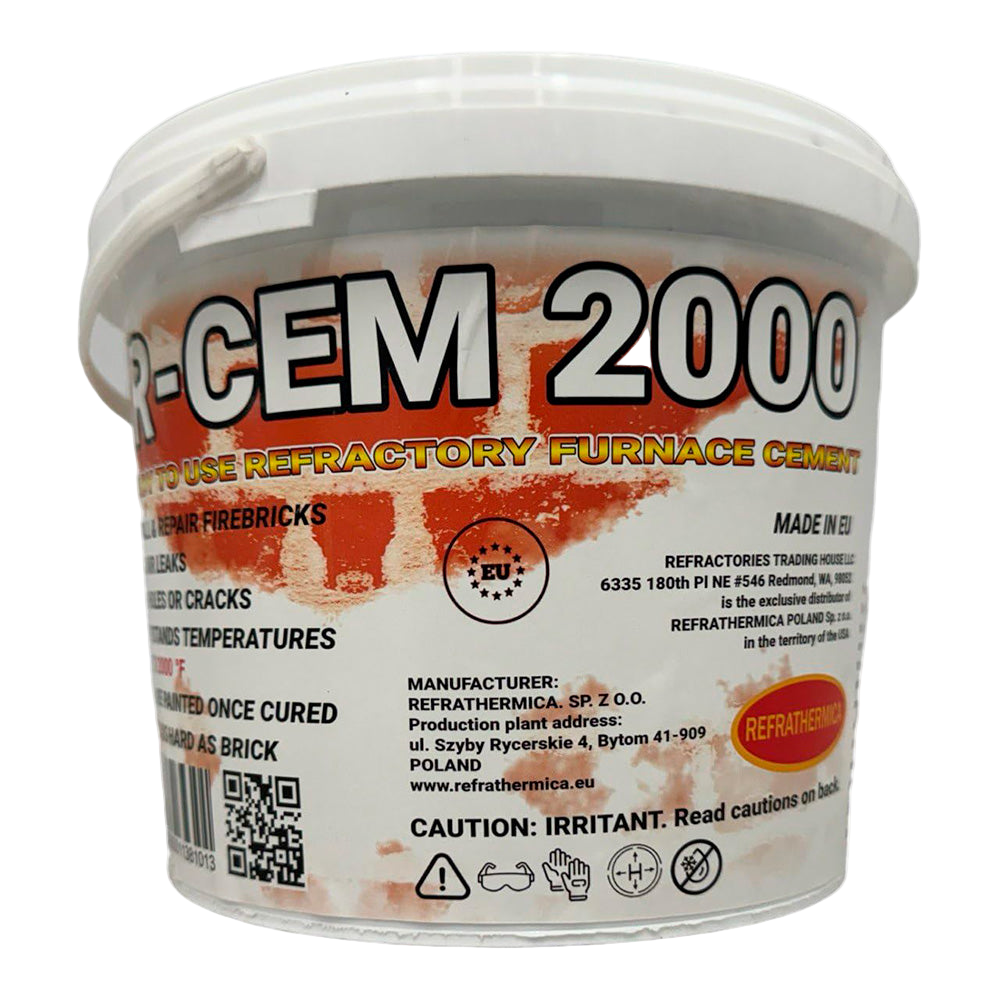 RTH-USA R-CEM 2000 Terracotta Refractory Cement – 118 fl oz (3.5 L)