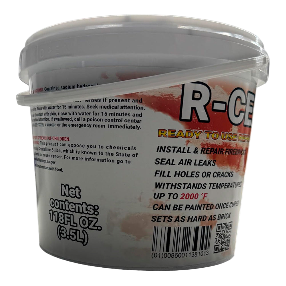 RTH-USA R-CEM 2000 Terracotta Refractory Cement – 118 fl oz (3.5 L)