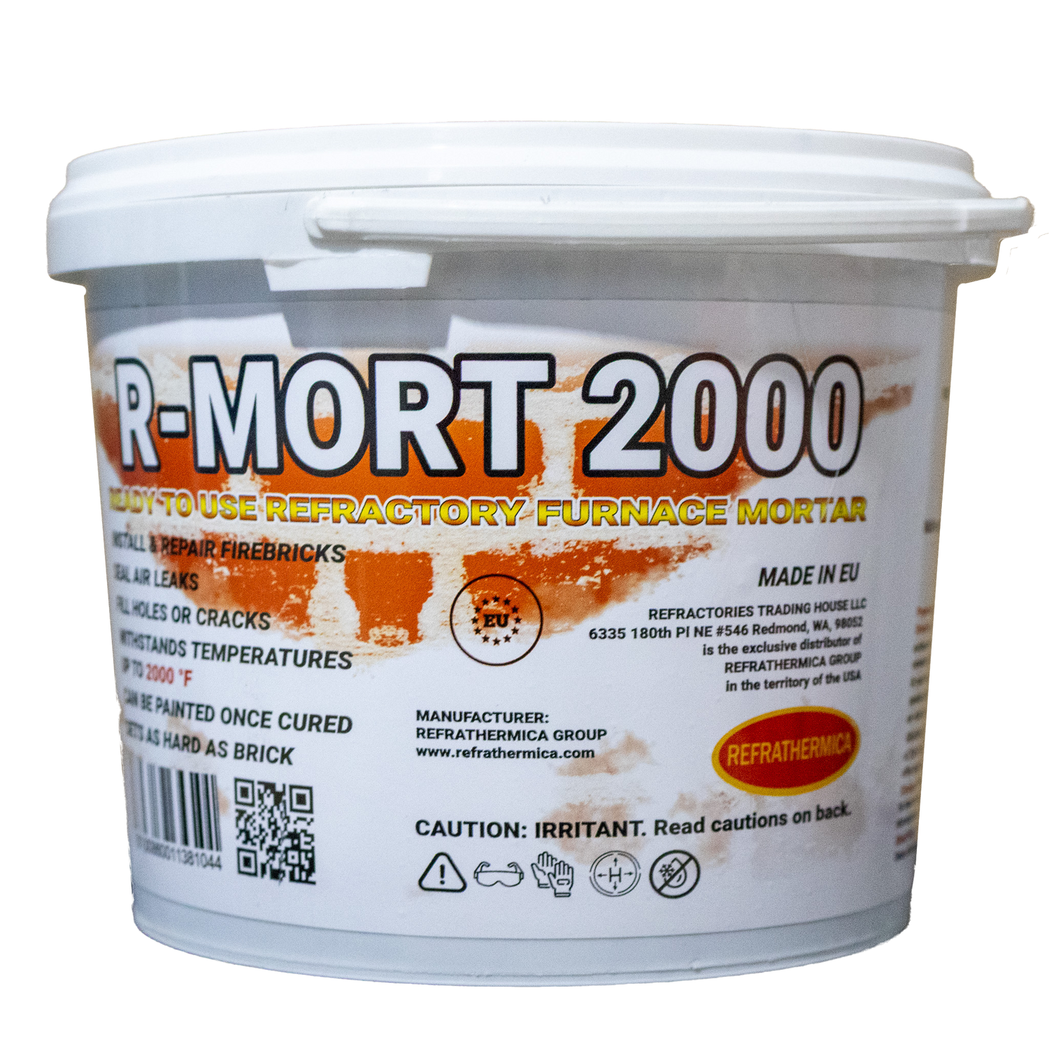 RTH-USA R-Mort 2000 Refractory Furnace Cement 118 fl. oz. (3.5 L)