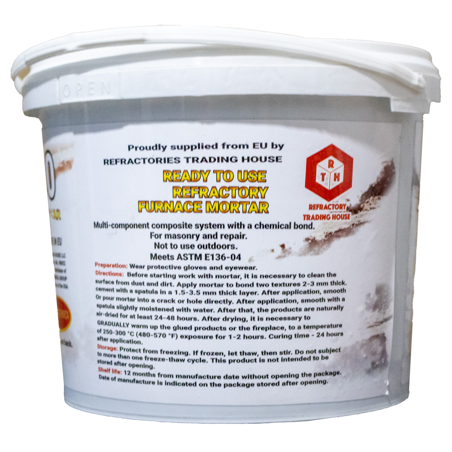 RTH-USA R-Mort 2000 Refractory Furnace Cement 118 fl. oz. (3.5 L)