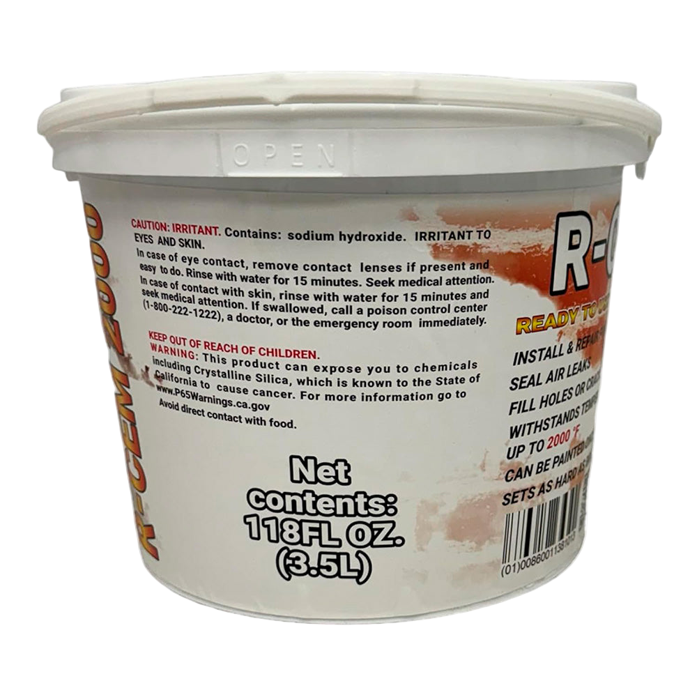 RTH-USA R-CEM 2000 Terracotta Refractory Cement – 118 fl oz (3.5 L)