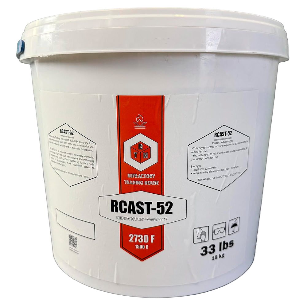 RTH-USA RCAST-52 Medium Cement Refractory Concrete 33 lb